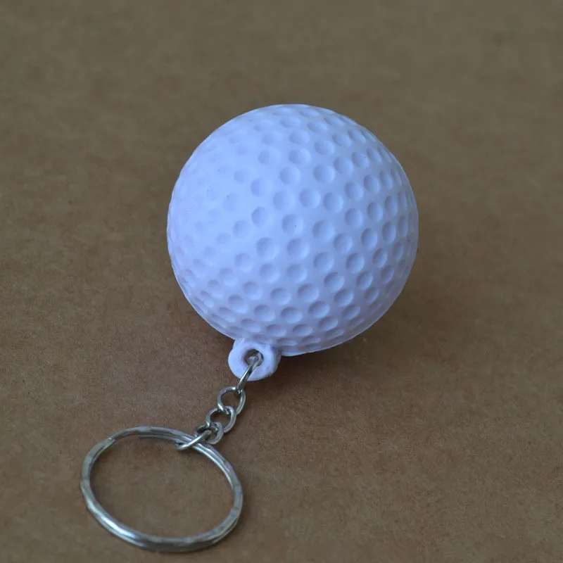 Golf 1 шт. футбол, баскетбол, бейсбол, Настольный теннис ПУ брелок модный спортивный элемент брелки для ключей гольф брелок спортивный сувенир подарки - Цвет: Golf