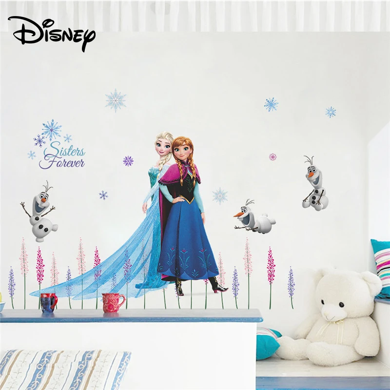 Disney «Холодное сердце» Романтика Гостиная фон Спальня украшения Дети Принцесса комната, наклейка
