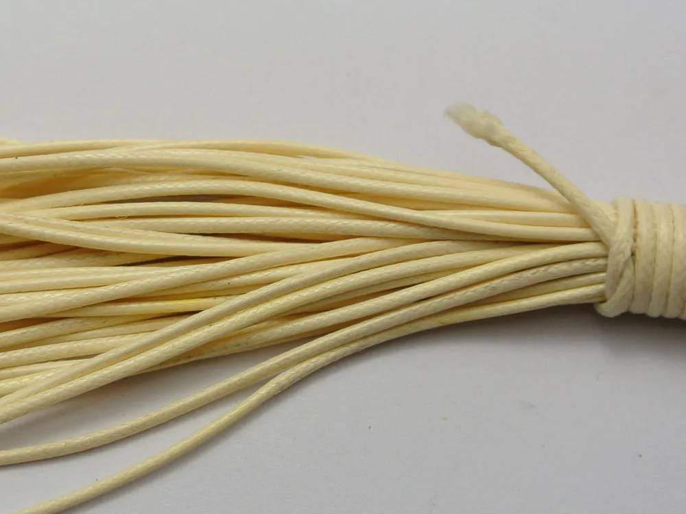 

100 Yards Ivory Korean Waxed Cord String Thread 1mm for Bracelet Necklace
