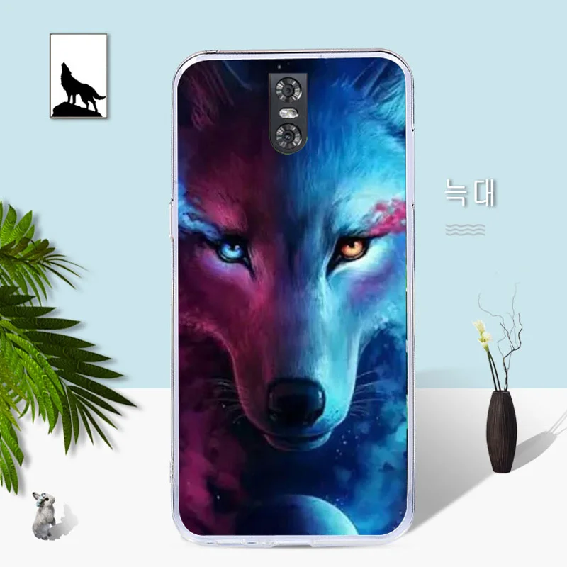 Чехол Для Doogee bl7000 Силиконовая задняя крышка роспись милый цветок башни животных
