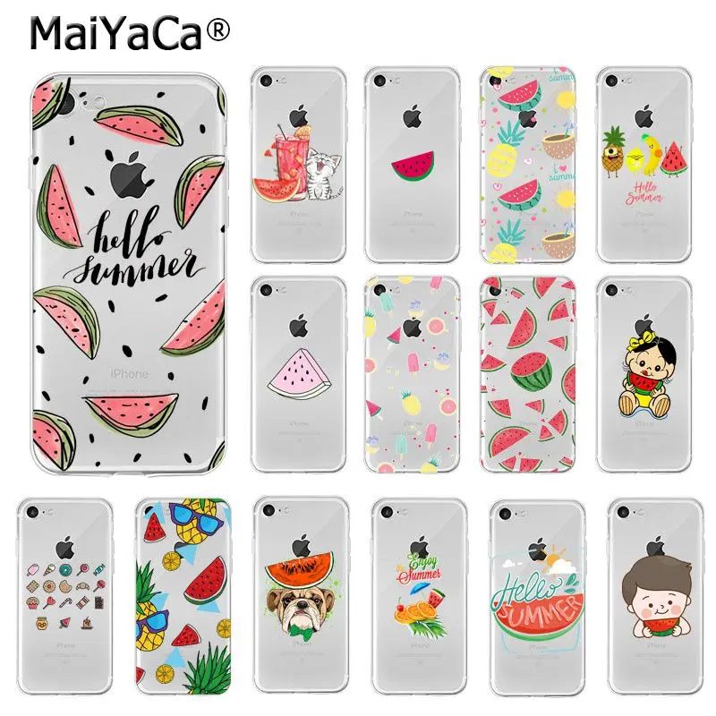 MaiYaCa летние арбуза ТПУ мягкий чехол для телефона с изображением цветов Apple iPhone 8 7 6