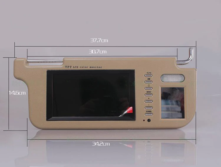 Left or Right 7&quot Car Sun Visor Monitor 2 Channel Video for DVD Player and Rearview Camera | Автомобили и мотоциклы
