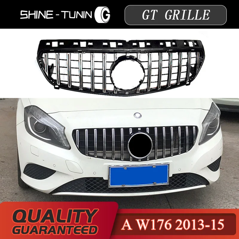 Передняя решетка подходит для mercedes A Class W176 A45 GT GTR Grill A45 A180 A200 A260 решетка 2013-15 без эмблемы