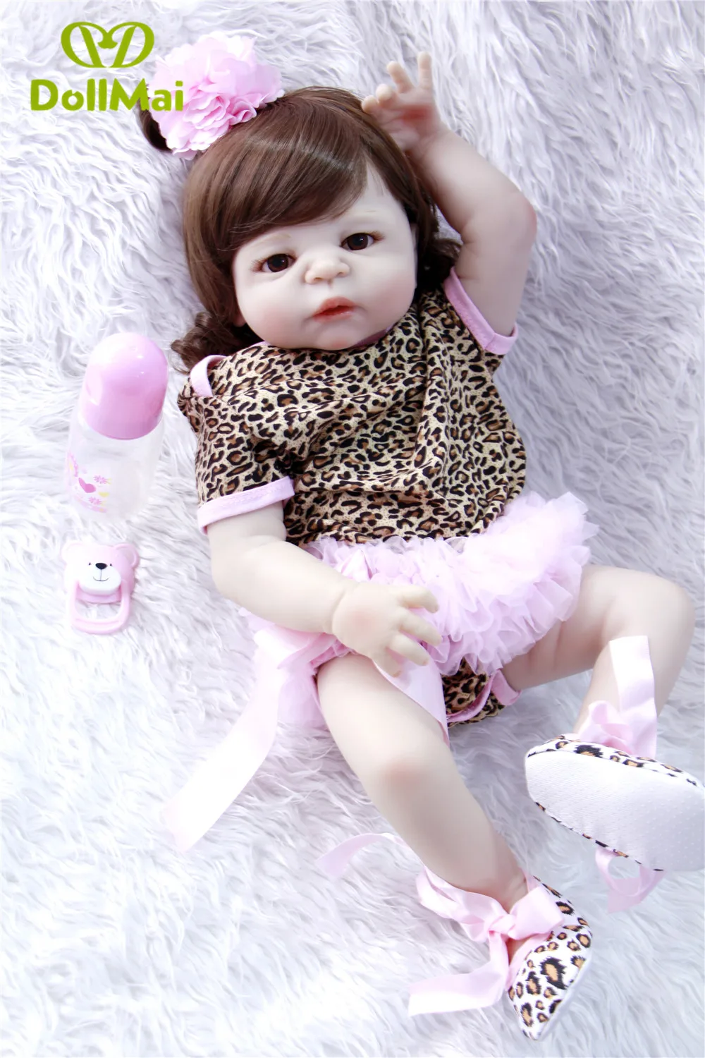 

Лидер продаж, реалистичные куклы для новорожденных девочек, 22 дюйма, реалистичные полностью силиконовые куклы для новорожденных, игрушки для детей, рождественский подарок