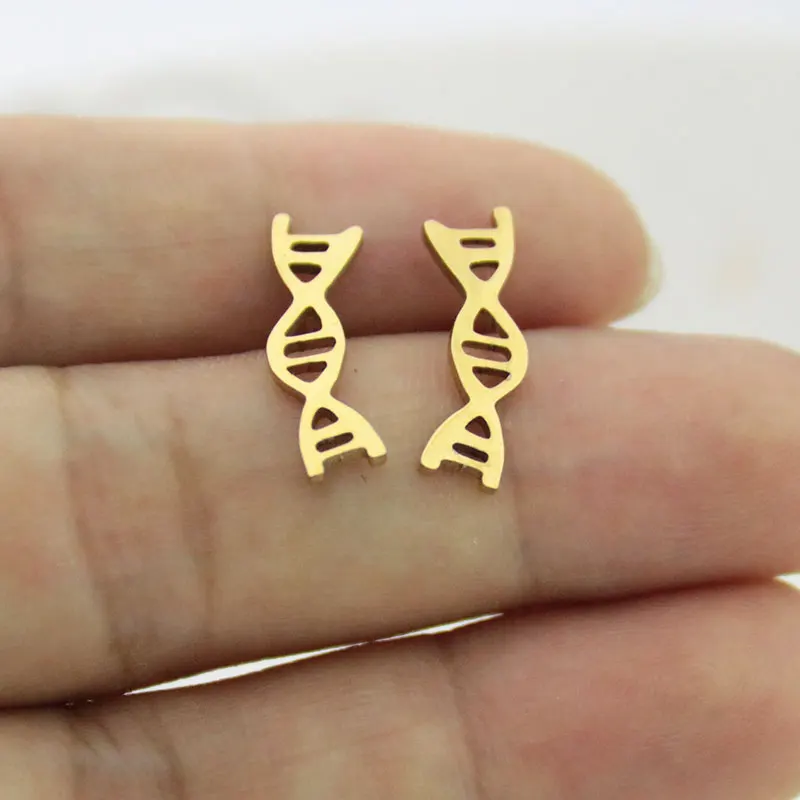 Оптовая продажа 10 пар DNA Box биологические молекулы серьги ученые модные ювелирные