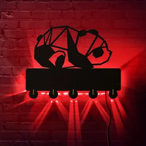 Крючки для пальто и одежды в виде панды, вешалка для халата, комнатное украшение с животными дикой природы, меняющие цвет настсветильник светильники, панда, подарок для любимого
