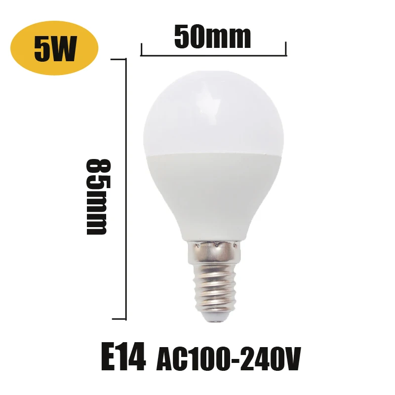 5W E14 AC100-240V Светодиодные лампы e14 3 w Светодиодные лампы e14 5 w 7 w 9 w 220 v 230 v 240 В ампулы bombillas Светодиодные лампы e14 для дома энергосберегающие лампа Светодиодная настольная лампа - Испускаемый цвет: 5W E14 AC100-240V