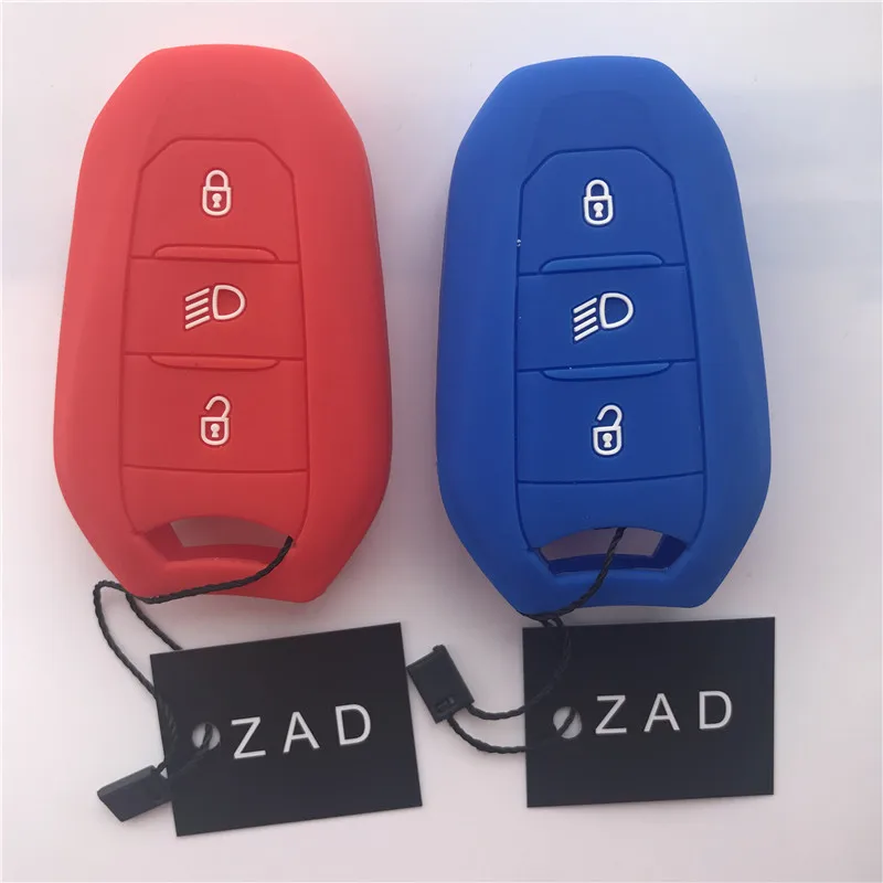 Силиконовый чехол для ключей ZAD держатель Peugeot 308 408 508 2008 3008 4008 5008 умный с