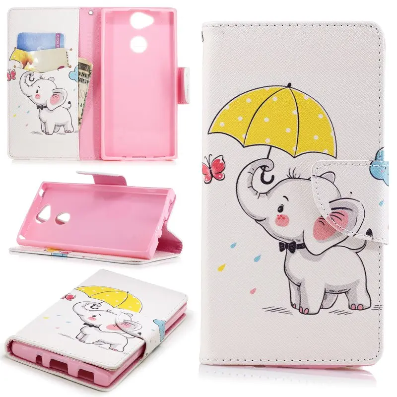 Luxury Case Cover for Sony Xperia XA2 Wallet Dual Fashion Magnetic Leather Protective Shell Coque Flip Cases | Мобильные телефоны и