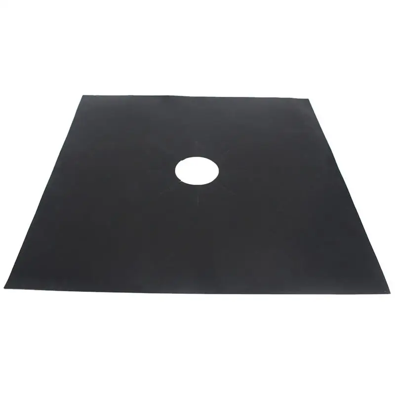 black 1pc 2 шт кухонная газовая плита вкладыши для кухонной газовой плиты верхняя защита горелок чехол для микроволновой печи 27X27 см вкладыши для духовки газовая плита защитные листы - Цвет: black 1pc