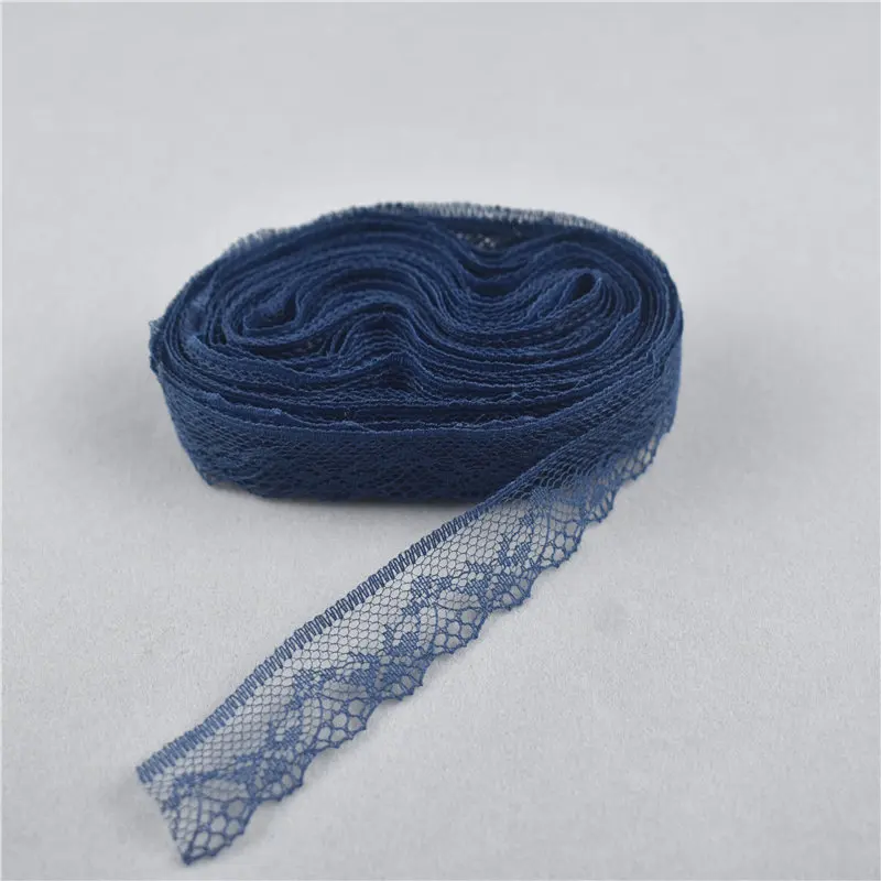 Dark blue Новинка! Высокое качество африканская кружевная ткань 10 ярдов кружевная лента DIY вышивка нить швейное украшение африканские вечерние украшения для дома - Цвет: Dark blue