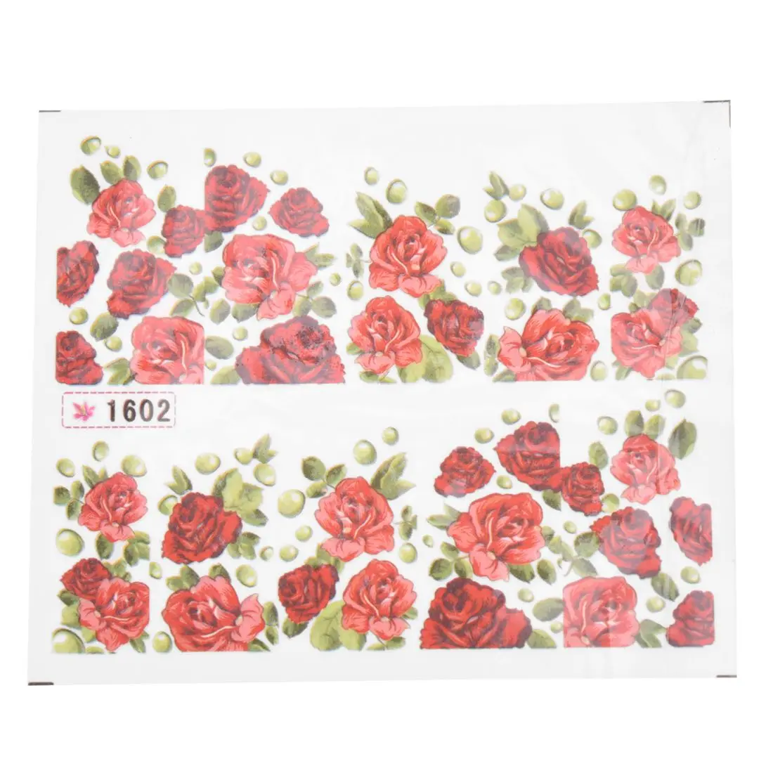 Картина стразами красивый цветок этикета переноса воды Дизайн ногтей маникюр|nail