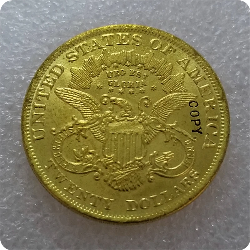 Копия копии 1876 1879 $20 (Twenty Dollar) узоры золотая монета КОПИЯ|Безвалютные монеты| |