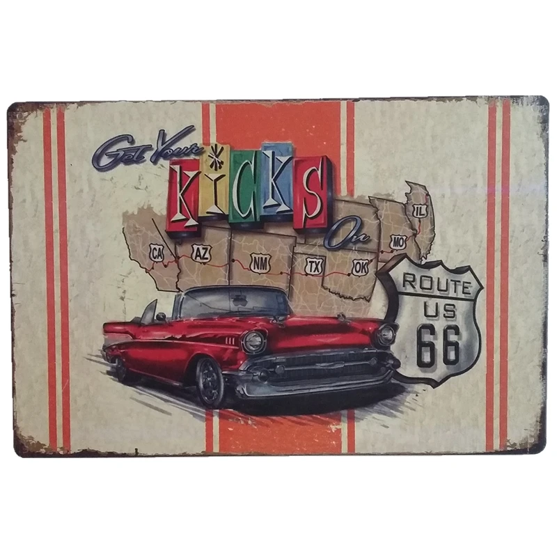 Автомобильный мотоцикл плакат металлические жестяные знаки Ретро наклейки на