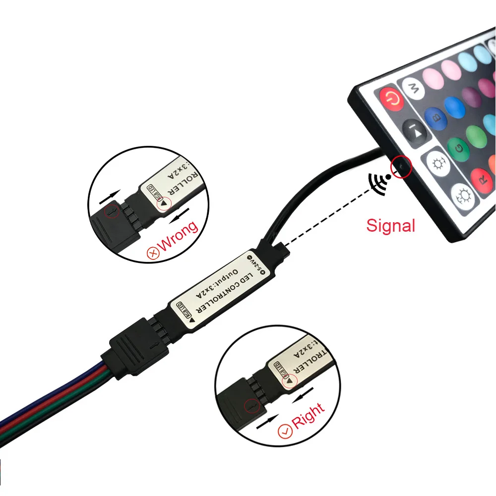 LED контроллер 44 клавиши IR RGB светодиодные фонари 1 м 2 SMD 2835 5 в 60 светодиодов