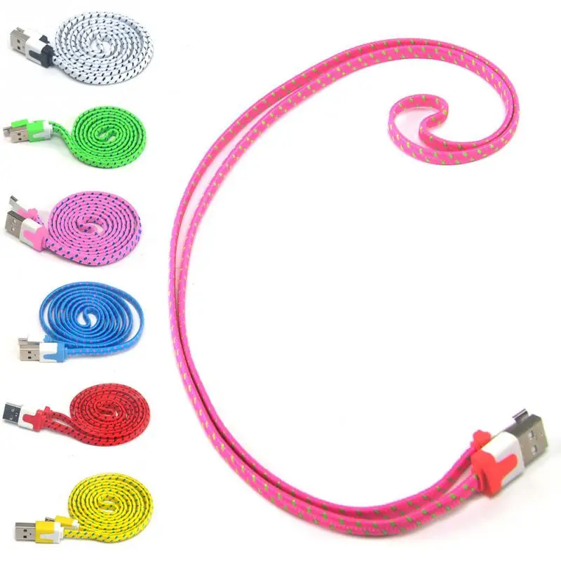 Дата кабель V8 Соединитель 3 фута веревка Micro USB зарядный кабель для синхронизации данных для мобильного телефона плоский провод кабель для зарядки 1 м/2 м/3 метра
