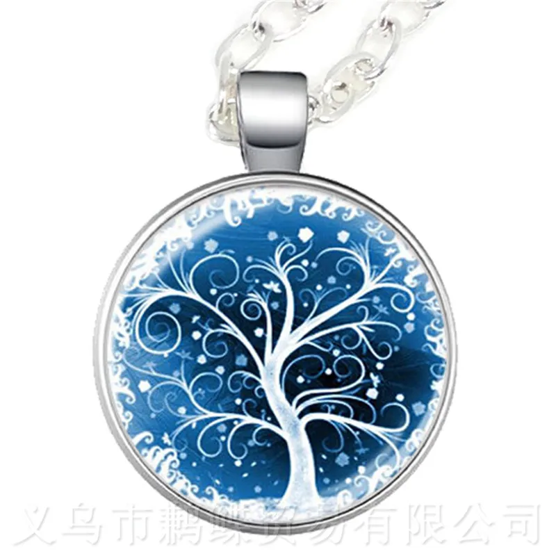Ожерелье Древо жизни дизайнерская стеклянная цепочка для свитера с красивыми