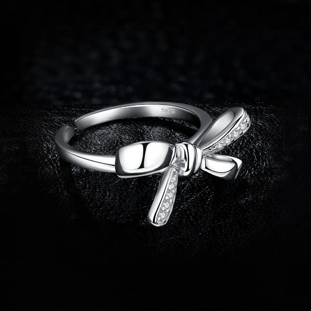 JewelryPalace модный кубический цирконий бантом обещание Регулируемая кольцо 925 пробы серебро ювелирных украшений для Для женщин Подвеска-амулет для вечеринки подарок