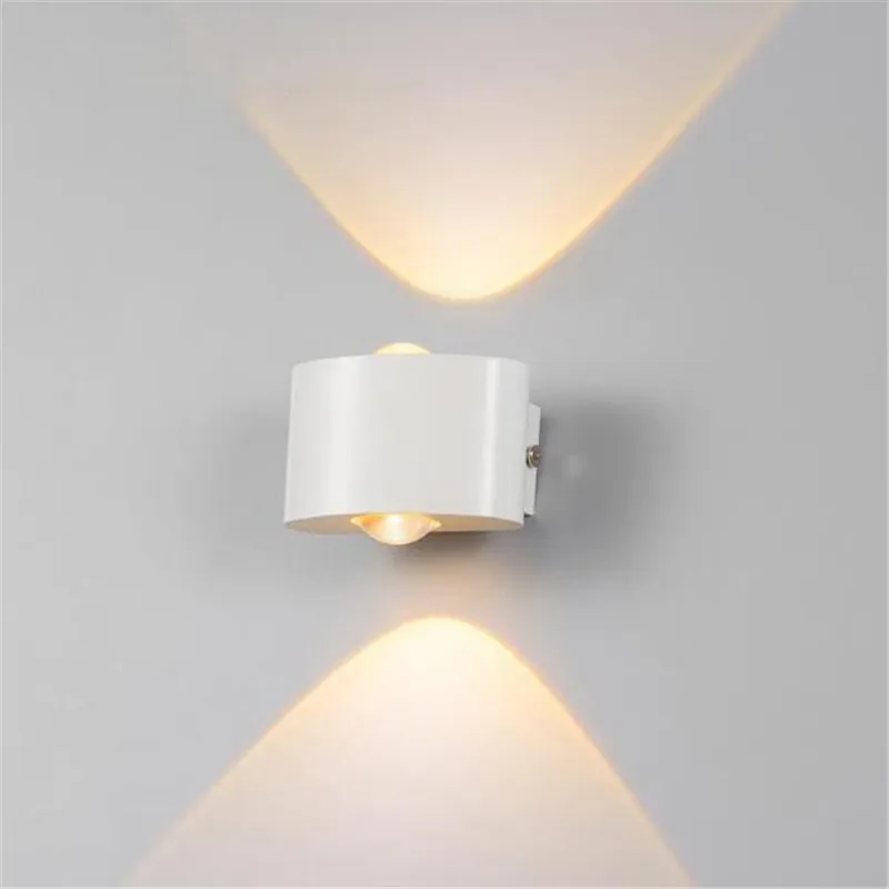 Modern Waterproof Black/White Aluminum Led Outdoor Wall Lamp for Garden Entrance Corridor Deco Porch Light 110/220V 2302 | Лампы и