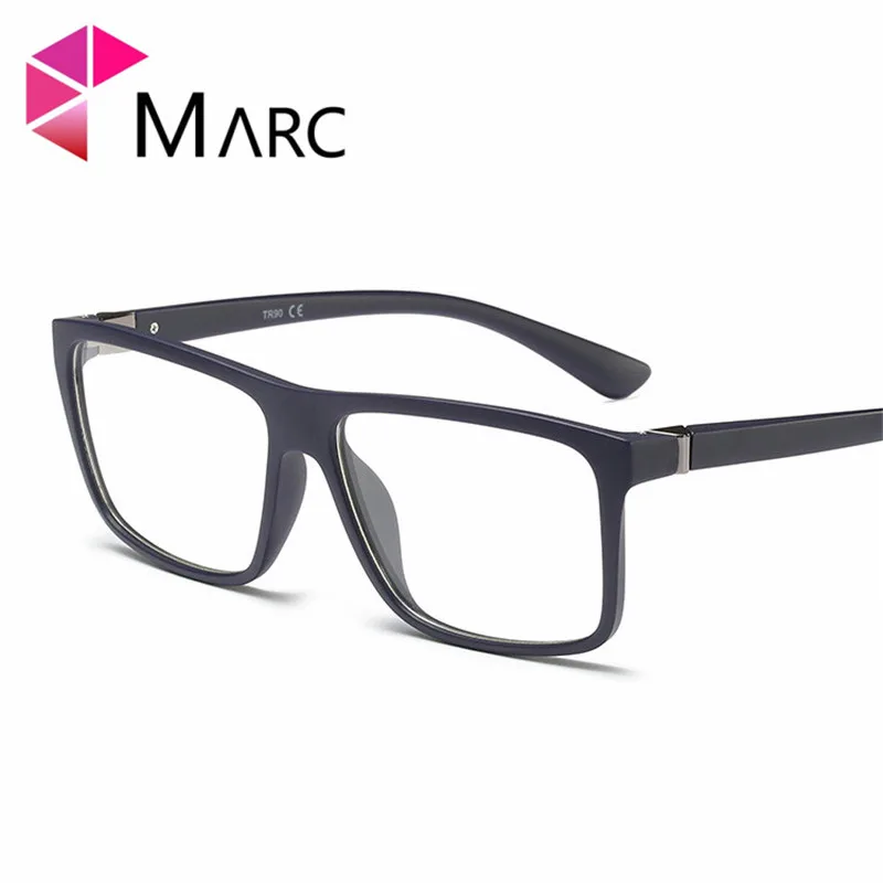 

MARC Men TR90 Fashion Frame Eyeglasses Retro Clear lens Resin Trend Glass Plastic Matte Leopard print Black Eyewear 2019 G8025 1