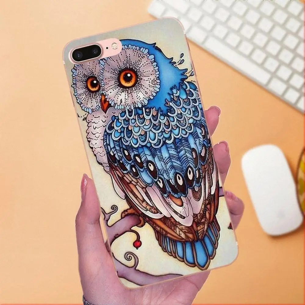 Чехол для мобильного телефона из ТПУ с милым рисунком Совы и животных Samsung Galaxy Note 5