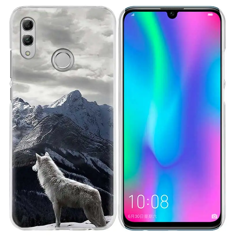 Девушка и чехол с волком для huawei Honor 8X Y9 9 10 Lite Play 8C 8S 8A Pro V20 20i 10i Y6 Y7 Жесткий PC Coque Capa чехол для телефона