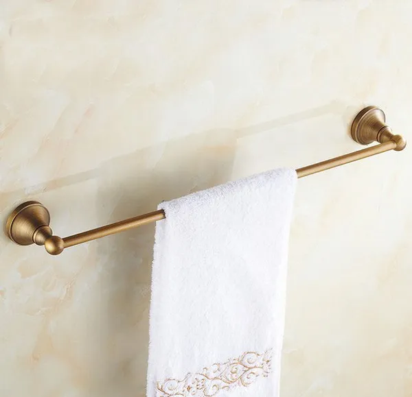 Фото Настенный винтажный Ретро античный латунный держатель для полотенец и ванной