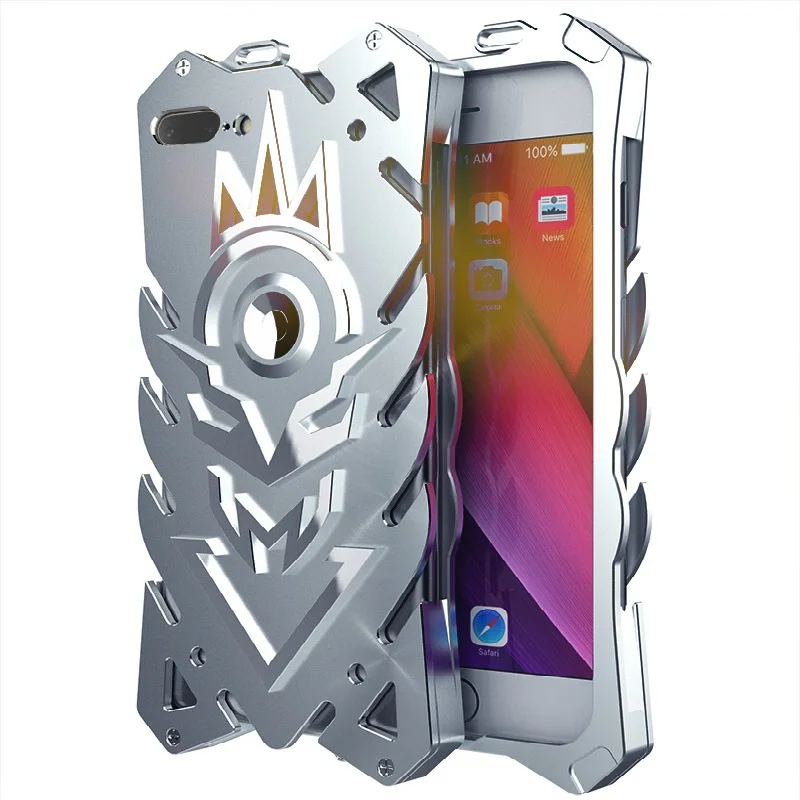 Магнитный чехол подставка Zimon из алюминия и металла для iPhone XS Max мощный внешний