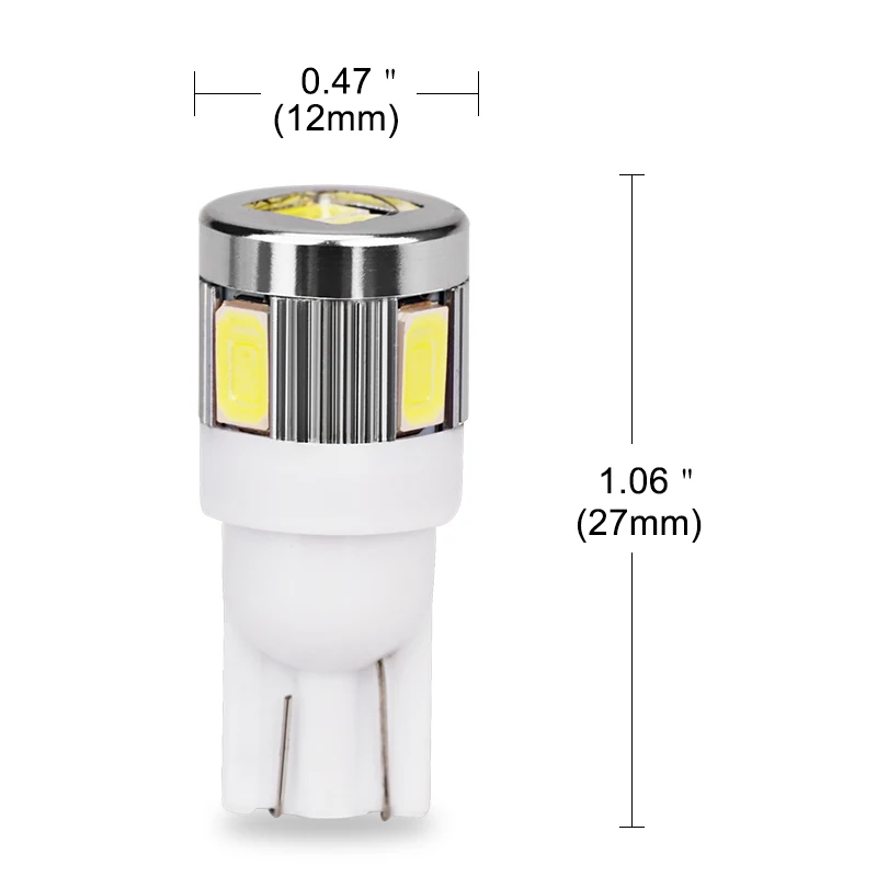 2 шт. T10 501 6 SMD 5630 светодиодный автоматический Клин лампа купольная WY5W W5W 6SMD 5730 супер