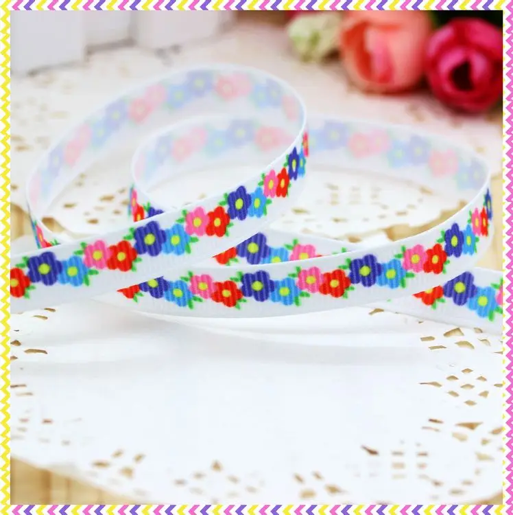 3/8 &quotБесплатная доставка цветы камуфляж quatrefoi печатных grosgrain ленты волос лук