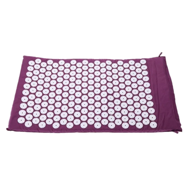 Purple mat KONGDY Набор для акупунктурного массажа Акупрессура Массажный коврик массажная подушка коврик для йоги снимает боль в теле и способствует циркуляции крови - Цвет: Purple mat