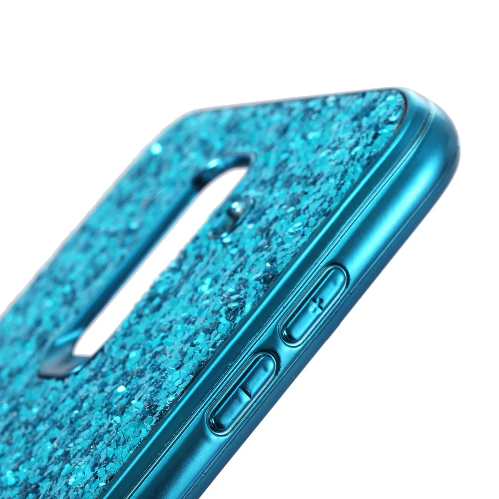 Блестящий Мягкий чехол с блестками для Samsung galaxy A7 2018 A750 A9S A9 S8 S9 S10 5G Note 9 J4 J6 A8 A6 A50
