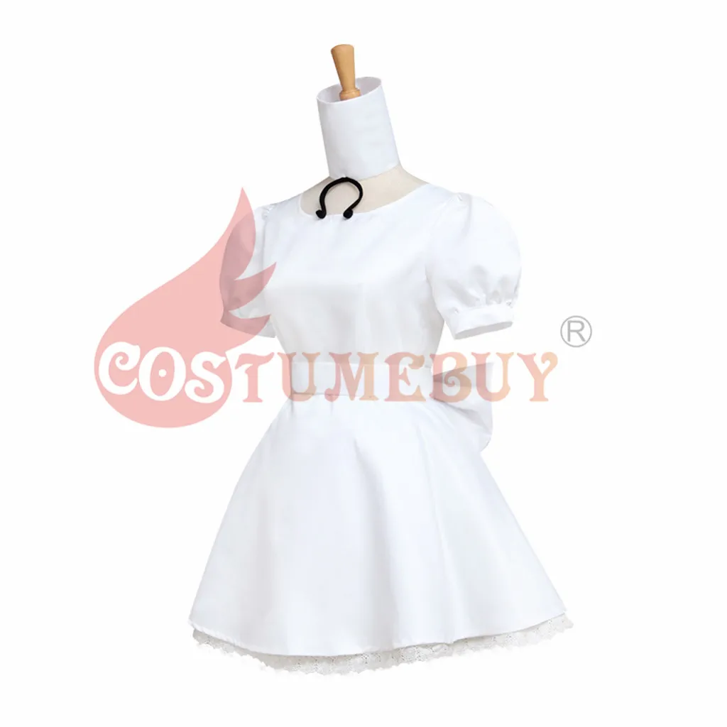 Costumebuy игры Косплей «Алиса: безумие возвращается Принцесса Белый Алиса Косплей Костюм Алисы официантка, горничная Платье вечерние костюмы на Хэллоуин