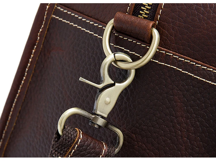 MAHEU Retro Style Leather Travel Handbag Fashion Crazy Horse Mens Leather Bag Shoulder Travel Bag Natural Cow Skin High Capacity