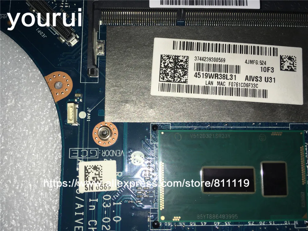 Yourui AIVS3 AIVE3 LA-C311P 5B20J33163 для материнской платы lenovo E31-70 13 3 дюйма SR23Y i5-5200U работает