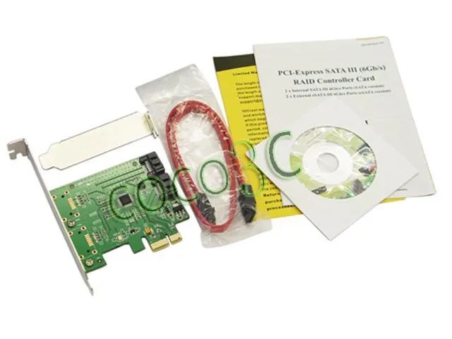 Marvell чипсет с 2 портами SATA 6 Гбит/с PCI Express контроллер карта RAID 0 RAID1 + PCI-e для 3