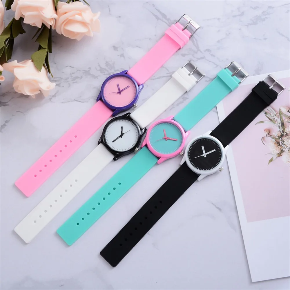 Montre Femme женские наручные часы с твердым узором, силиконовый ремешок, модные высококачественные женские часы, повседневные часы Bayan Kol Saati F4