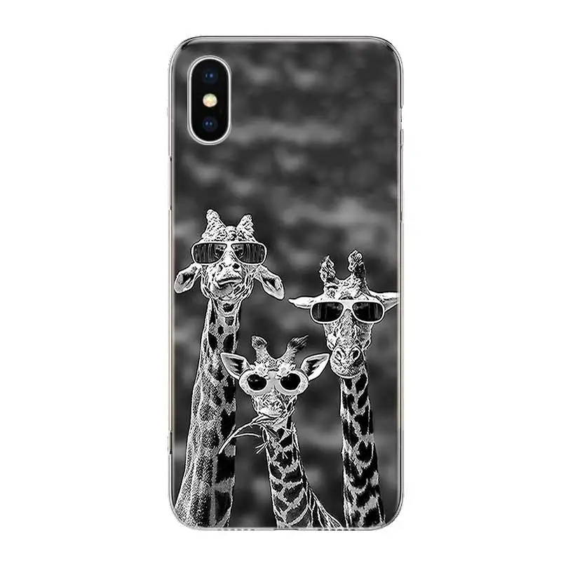 Забавный силиконовый чехол для Apple iPhone 6 6S 7 8 Plus X 10 XS MAX XR 5 5S SE с рисунком жирафа |