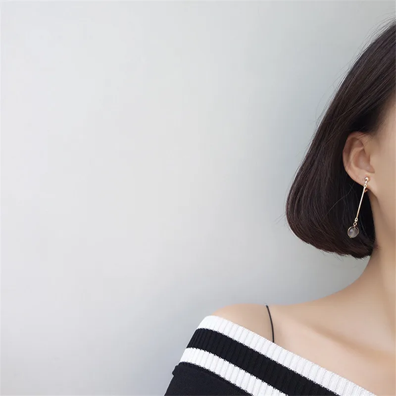 SexeMara Classic Elegant Round Crystal Rhinestone Long Tassels Loop Dangle Earrings Wedding Exquisite Jewelry for Women Gift | Украшения и