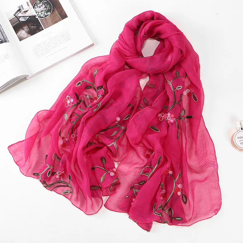 175x75cm 2018 brand women scarf spring summer silk scarves shawls and wraps lady pashmina beach stoles hijab foulard |