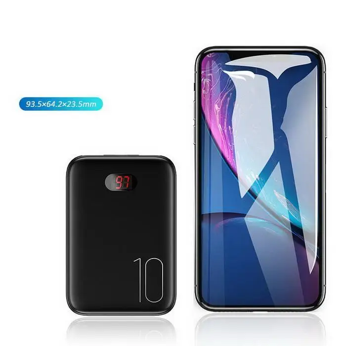 Mi ni 10000 мАч двойной USB портативный внешний аккумулятор светодиодный дисплей внешний аккумулятор для Xiaomi mi iPhone samsung повербанк