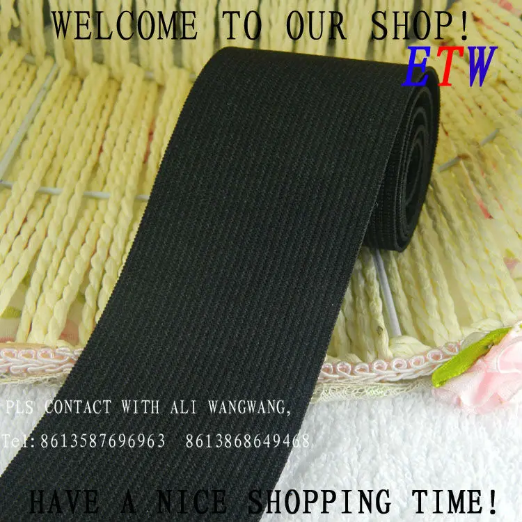 

The thickening 15mm Black Knitting Elastic Tape /Elastic Stretch Webbing ,garment accessories 20 yards, for wholesale and retail