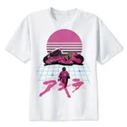 Мужская футболка с принтом Akira Synthwave, летняя белая Повседневная футболка с японским аниме, MR2300