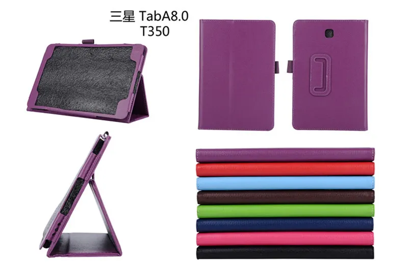 Чехол для планшета для Samsung Galaxy Tab A T550 T555 SM-T550 9," Чехол-книжка с подставкой из искусственной кожи Смарт Защитный чехол в виде ракушки+ Защитная пленка на экран+ стилус