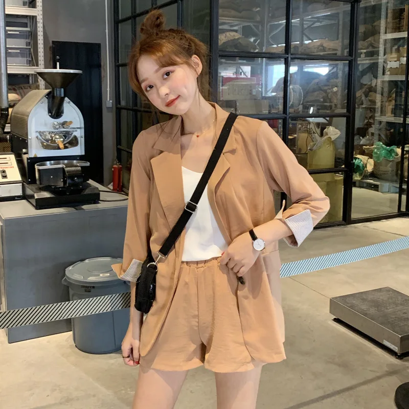 2019 новый дизайн женский модный костюм свободный блейзер с шортами офисный стиль