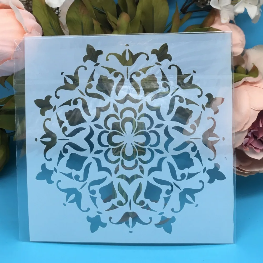 4 шт./компл. фон цветок DIY Многослойные трафареты настенная живопись раскраска для