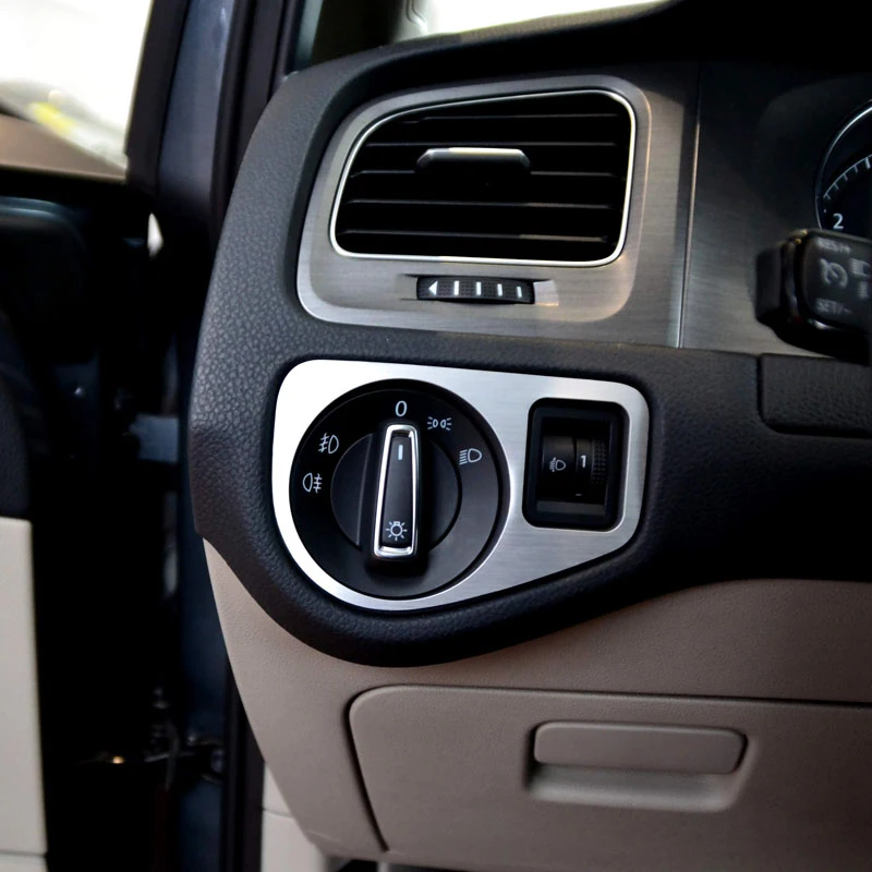 Alijunda нержавеющая сталь Автомобильный интерьер фар Переключатель Крышка декор