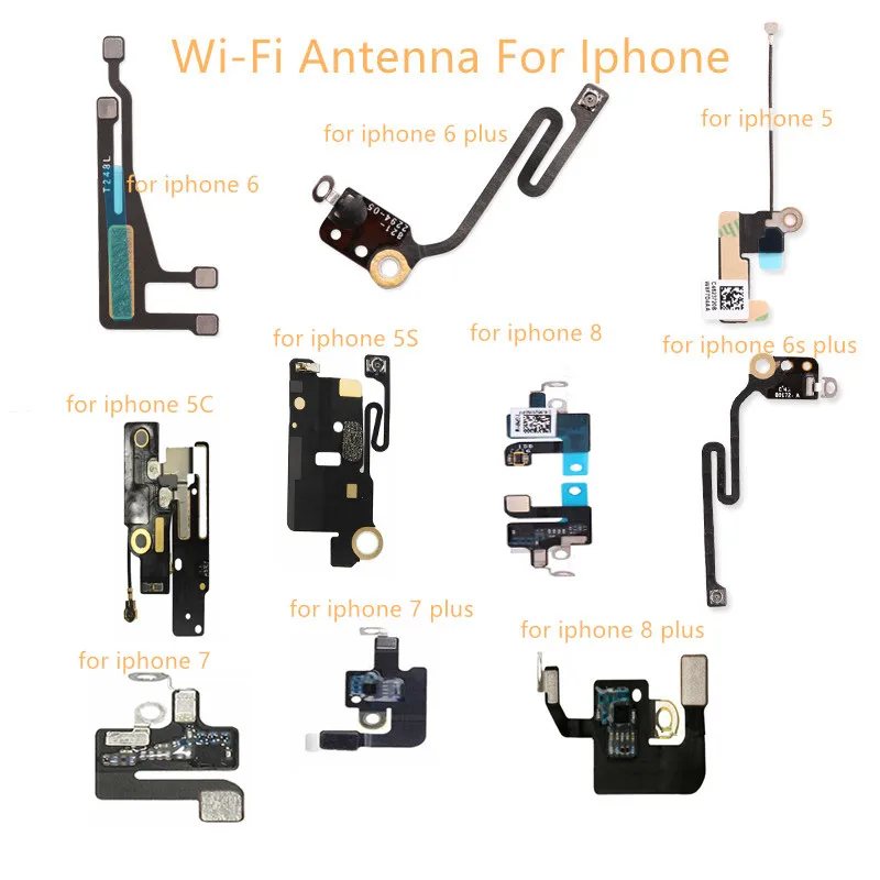Антенна Wi Fi качества AAA сетевой рабочий разъем гибкий кабель для iPhone 4 4s 5 5c 6 6s 7 8 plus