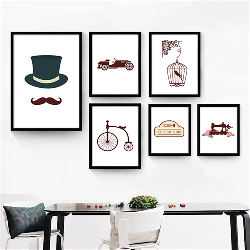 Морден скандинавский холст плоти мультфильм камера птица декоративная клетка