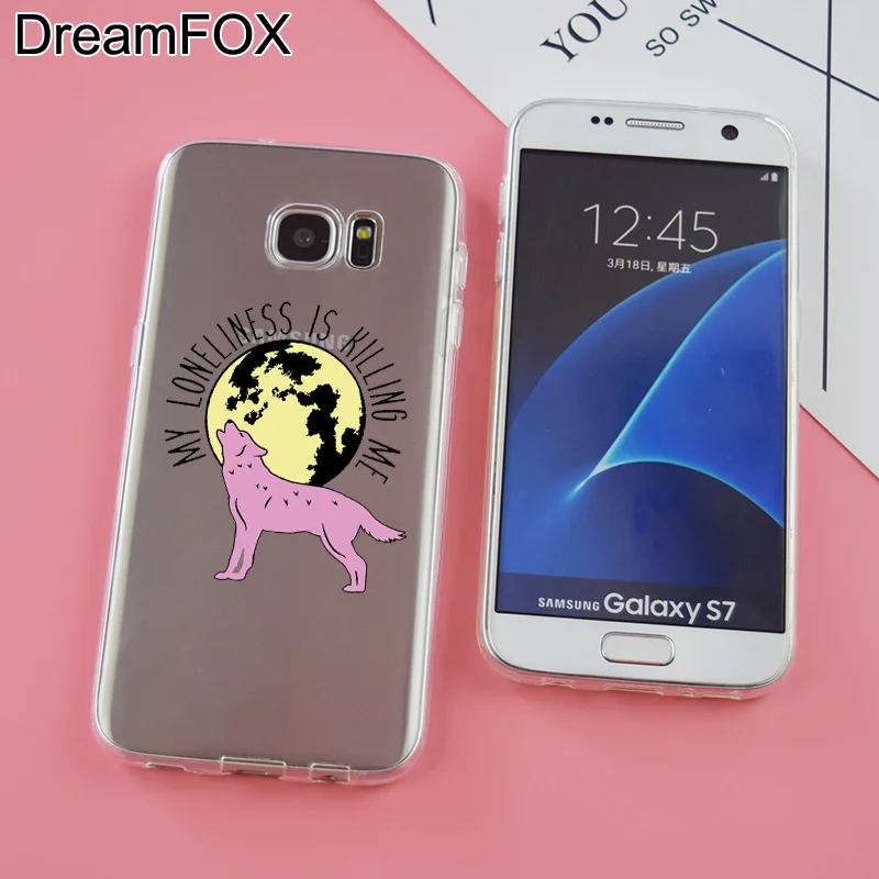 DREAM FOX K359 Fashion Wolf Soft TPU Silicone Case Cover For Samsung Galaxy Note S 3 4 5 6 7 8 9 Edge Plus Grand Prime |